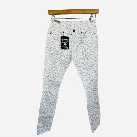 Ksubi Super Skinny White Leopard Print Jeans NWT 26 - Picture 1 of 7